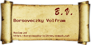 Borsoveczky Volfram névjegykártya